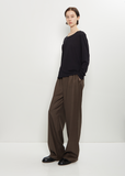 Ava Wool Blend Boat Neck Tee