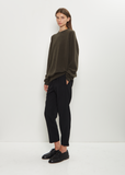 Cashmere BF R-Neck Sweater — Black Olive
