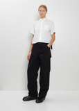 Washed Cotton Canvas Duck Pants — Black