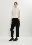 Paride Cotton Velvet Pant — Black