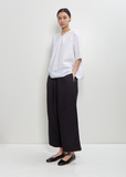 Paper Cotton Wide Leg Pants — Black