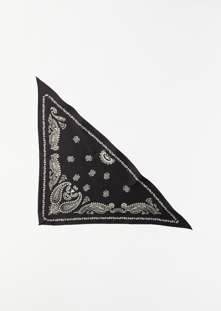 Graphic Bandana Scarf — Black / Stone