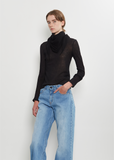 Leomine Cashmere Scarf — Black