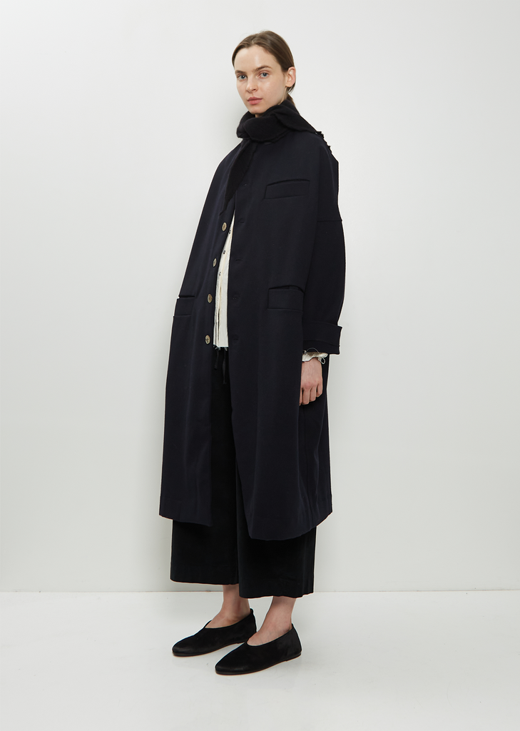 Soft Wool Cashmere Scout Scarf — Black