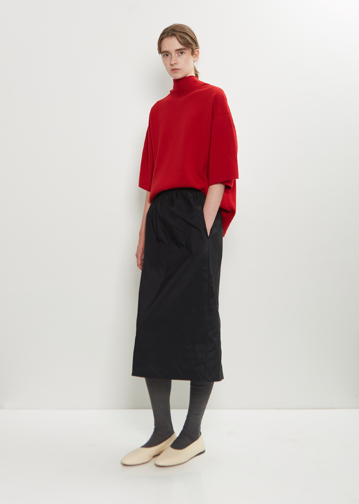 Technical Silk Pull-On Skirt