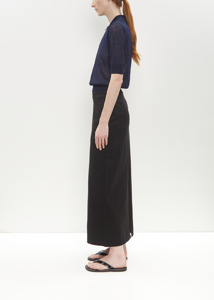 Cotton Jersey Skirt — Black