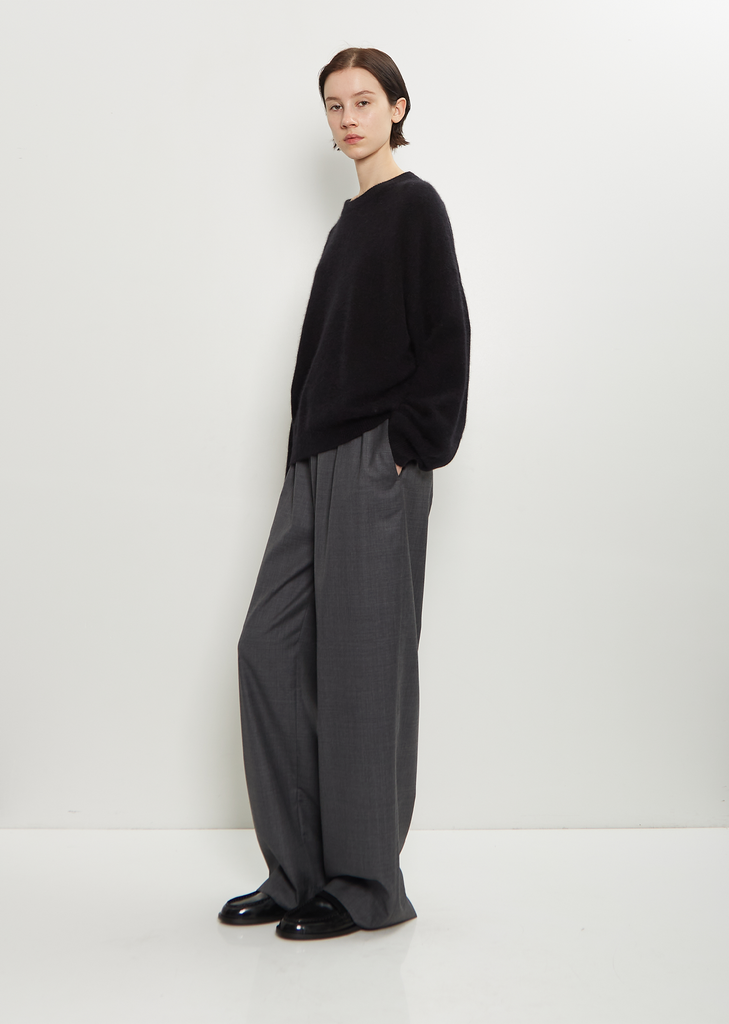 Tristan Mercerized Wool Yak Sweater — Black