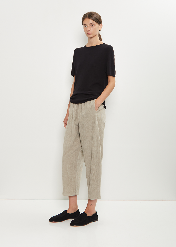 Silk Knit Tee — Black