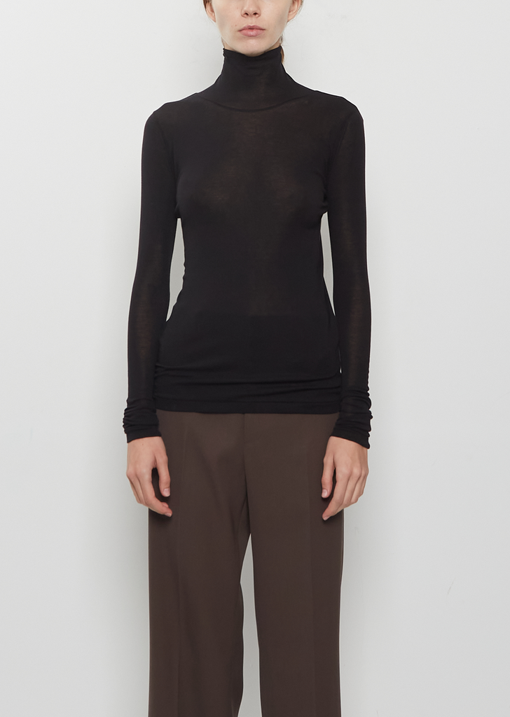 Super High Gauge Sheer Turtle Neck Tee