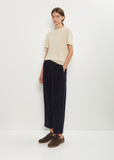 Cotton Corduroy Pleated Tapered Pant