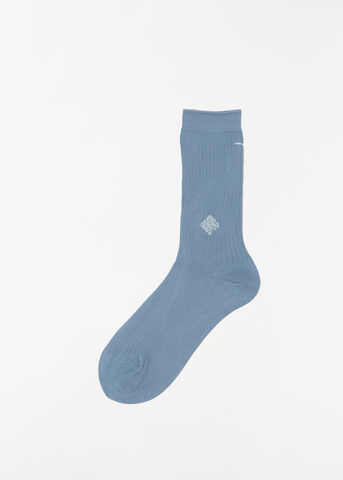 Embroidery Socks — Blue