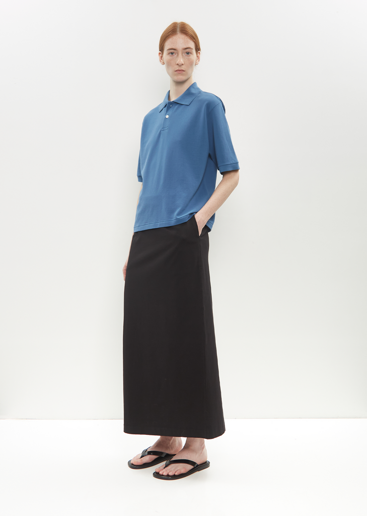 Cotton Pique Polo — Deep Blue