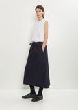 Two Pockets Twisted Waxed Cotton B-OE Skirt