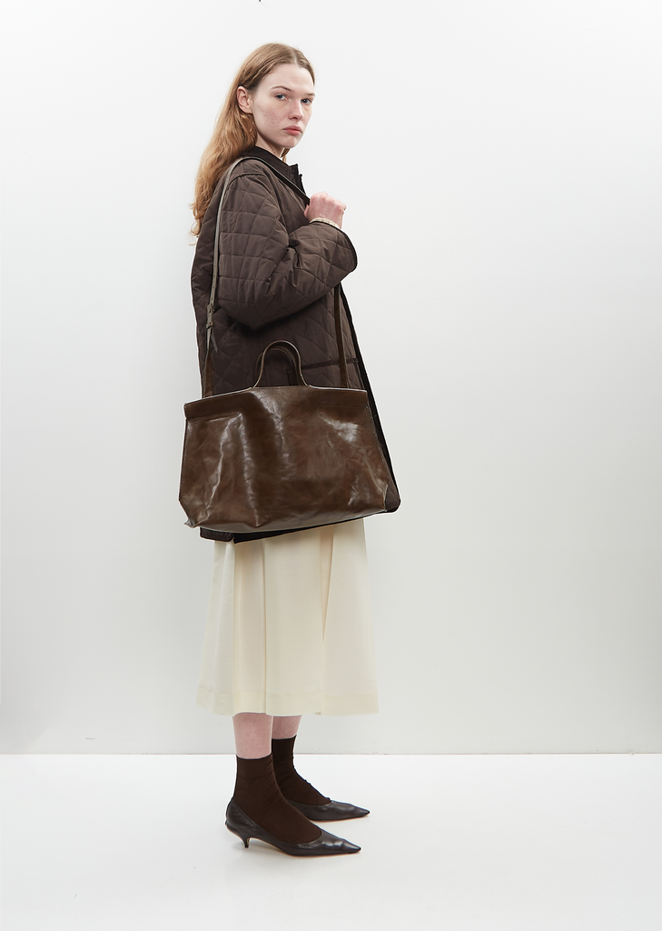 Shopper Bag, Midi — Olive