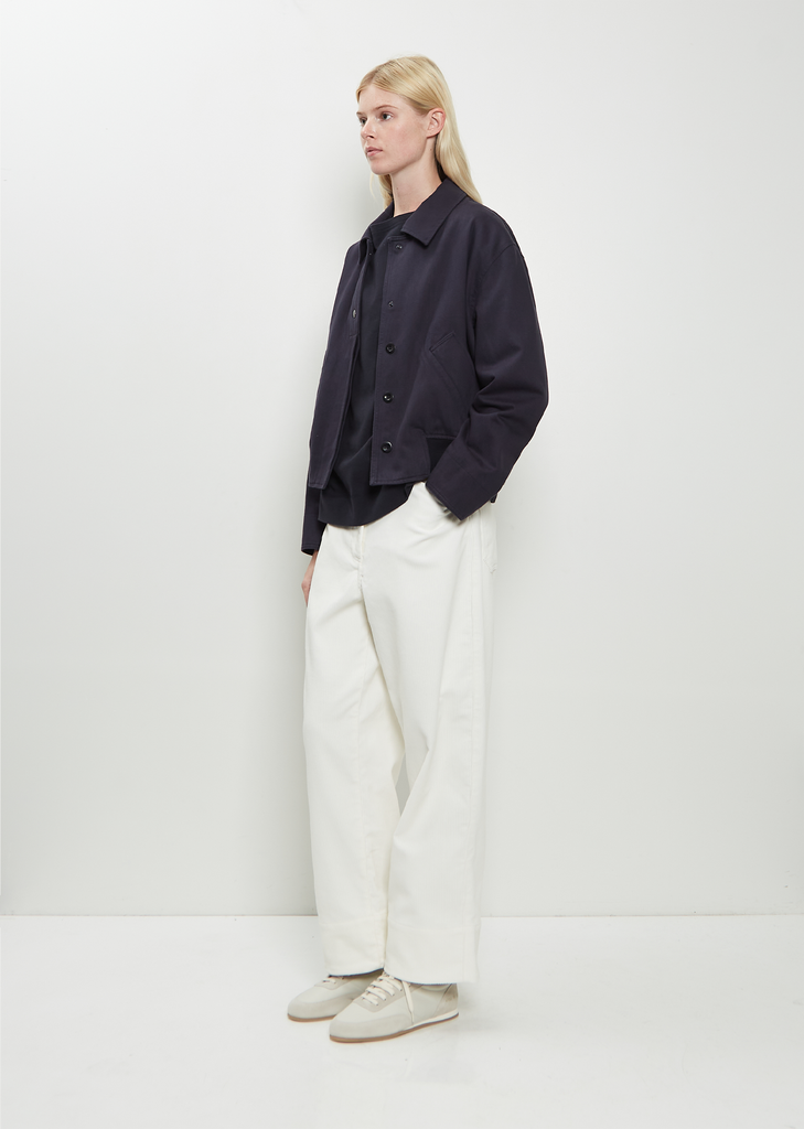 Cropped Cotton Bomber Jacket