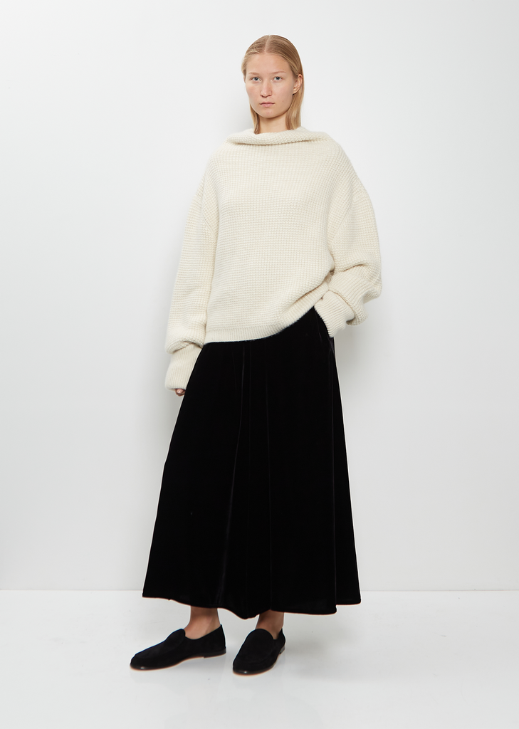 Cashmere Kimono Sleeve Sweater — Bone