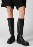Platfoam Leather Long Boots