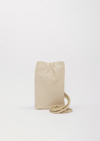 Bourse Leather Phone Case — Porcelain