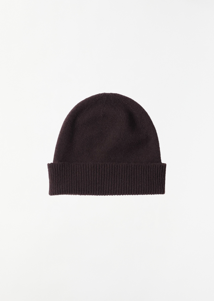 Fine Gauge Beanie — Rich Brown