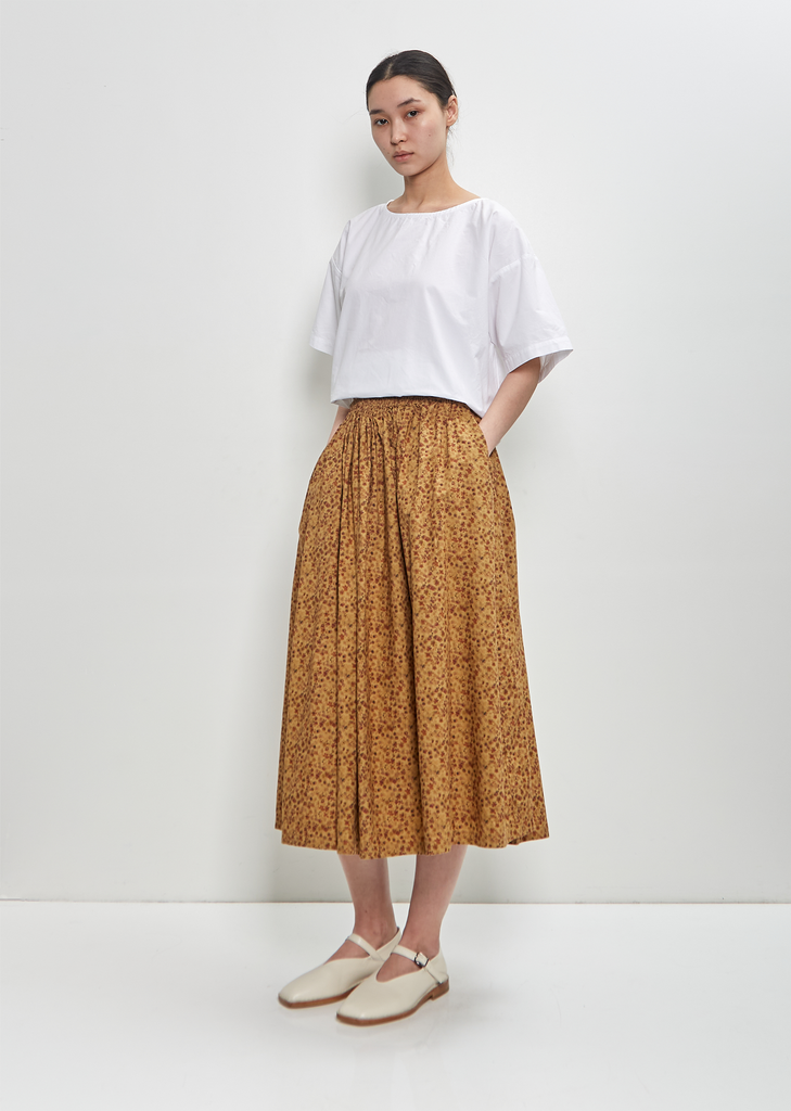 Organic Cotton Skye Skirt — Bronze Floral