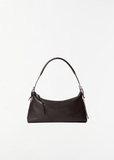 Belted Baguette Bag — Dark Brown