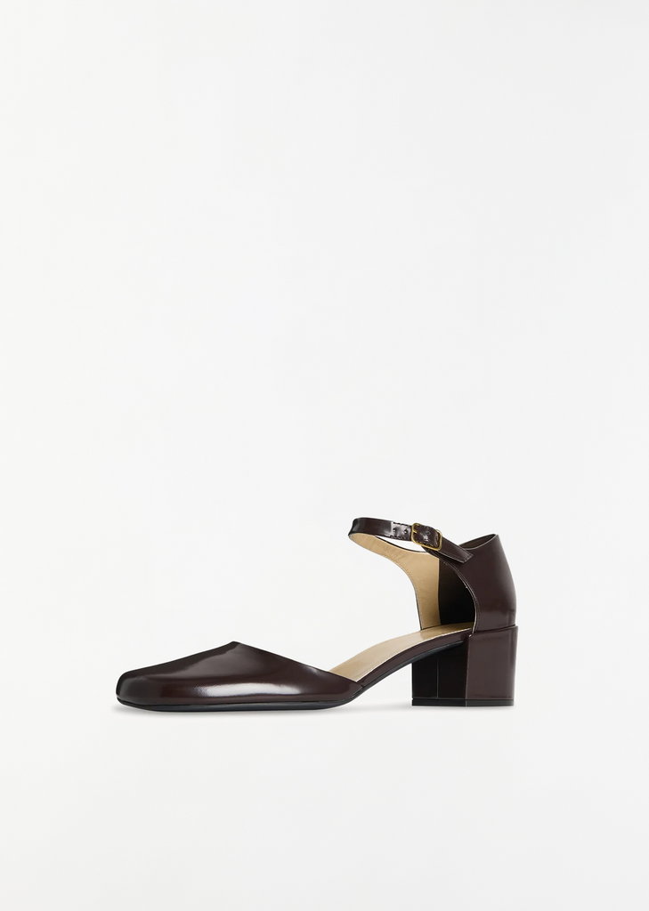 Penelope Ankle Strap — Lacquer Brown