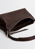 Belted Leather Baguette Bag