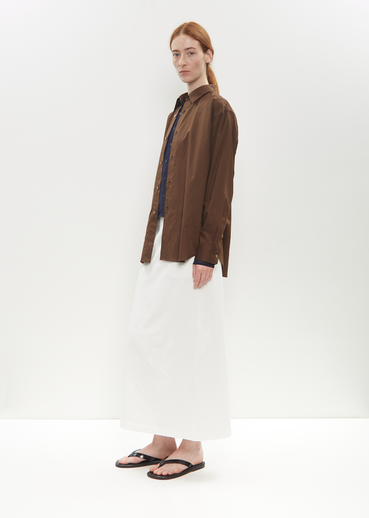 Washed Finx Typewriter Shirt — Dark Brown