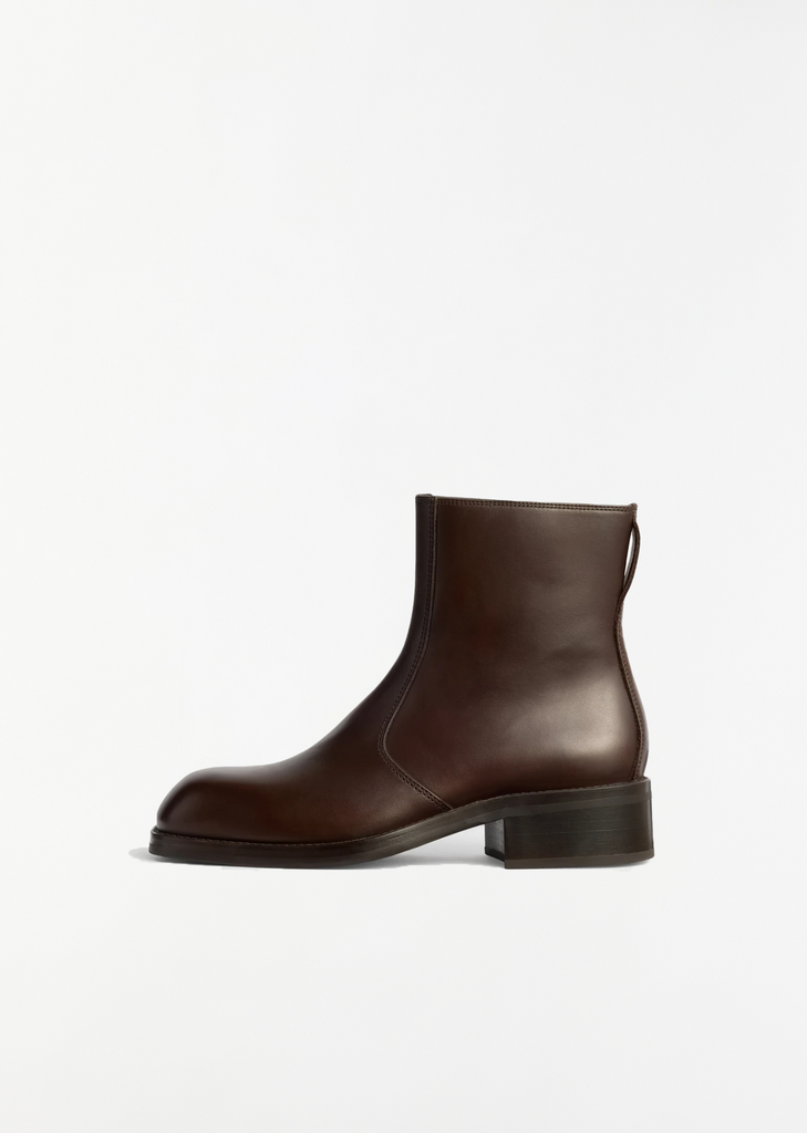 Zipped Leather Boot