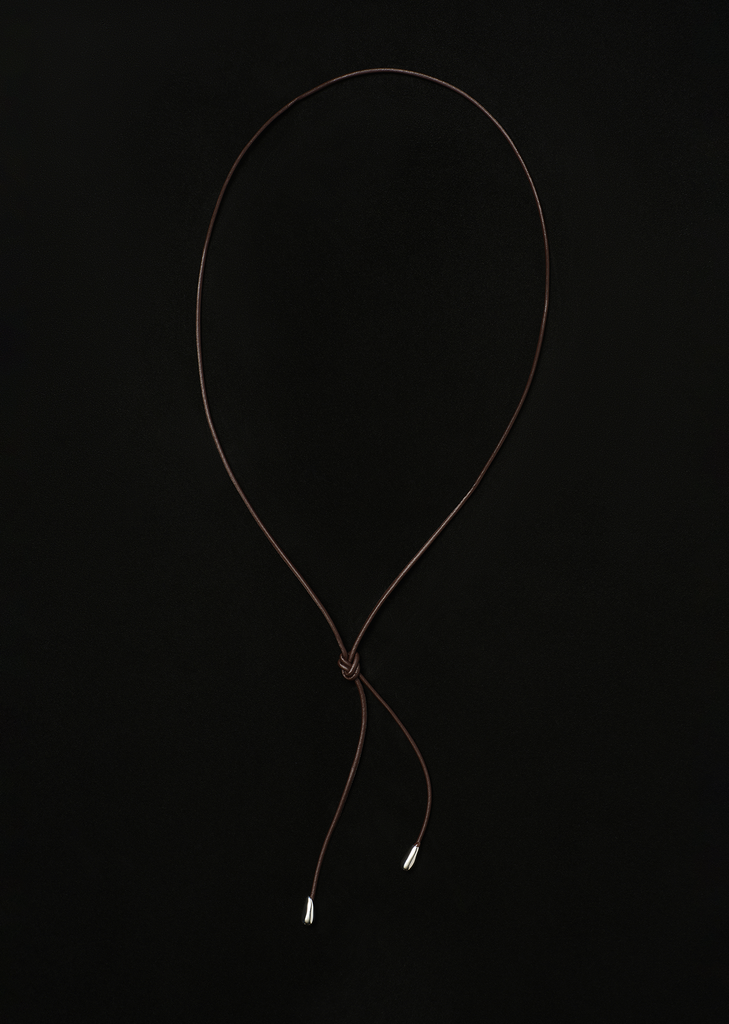 Elegant Shoelace Choker — Brown