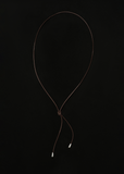 Elegant Shoelace Choker — Brown