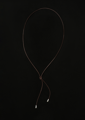 Elegant Shoelace Choker — Brown
