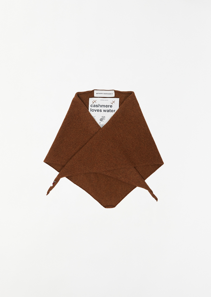 Cashmere Nylon n°35 Bandana Scarf — Rust