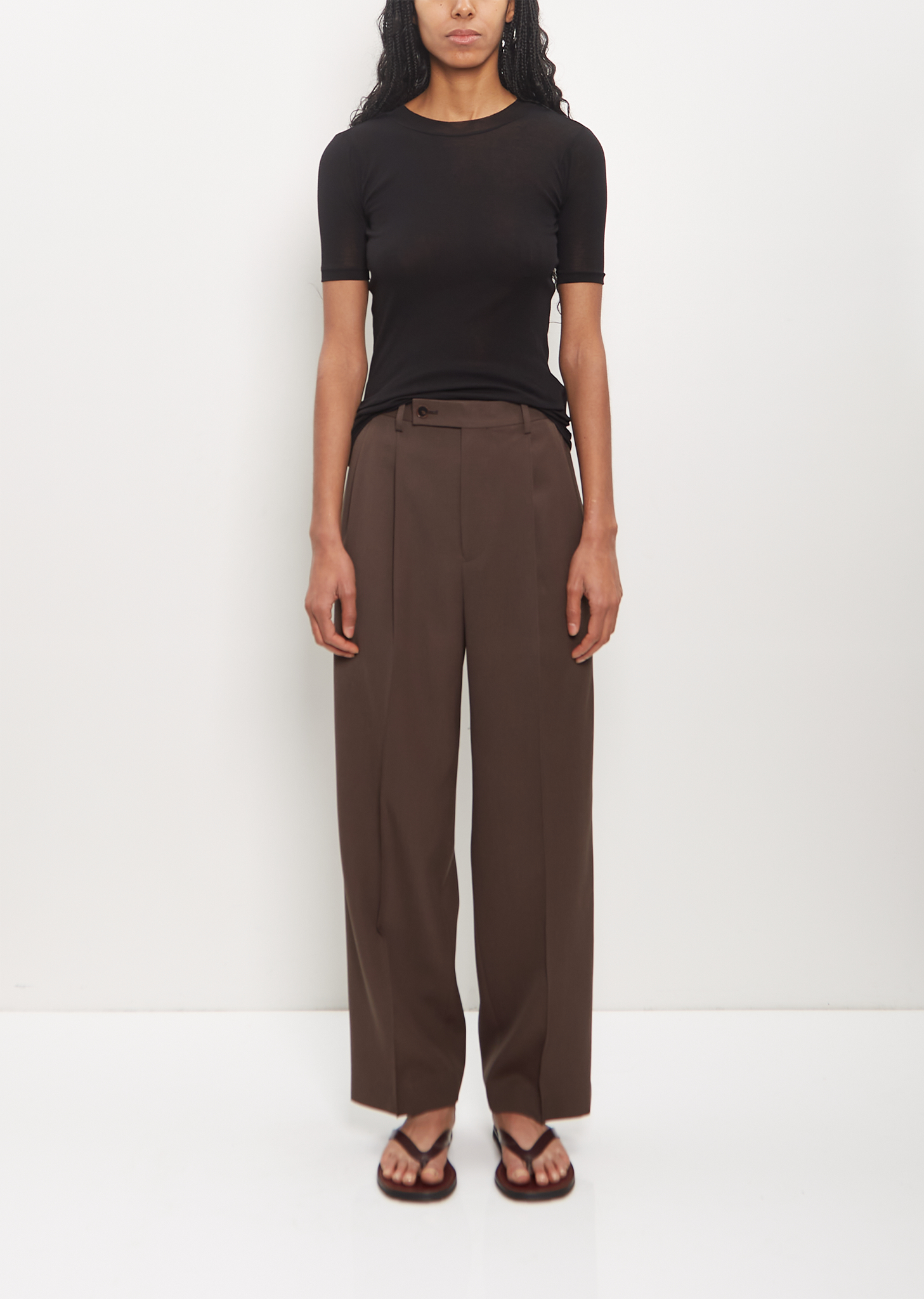 パンツ 24SS LIGHT WOOL MAX GABARDINE SLACKS Light Wool Max Gabardine Slacks – La Garçonne