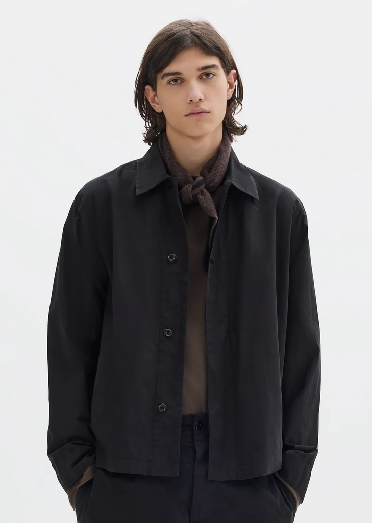 Lambswool Tipped Scout Scarf — Chocolate