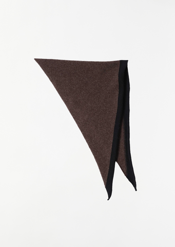 Lambswool Tipped Scout Scarf — Chocolate