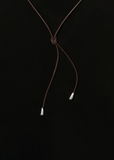 Elegant Shoelace Choker — Brown