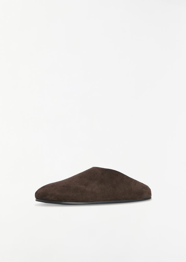 Hudson Suede Slide — Lacquer Brown