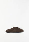 Hudson Leather Slide — Lacquer Brown