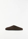 Hudson Leather Slide — Lacquer Brown