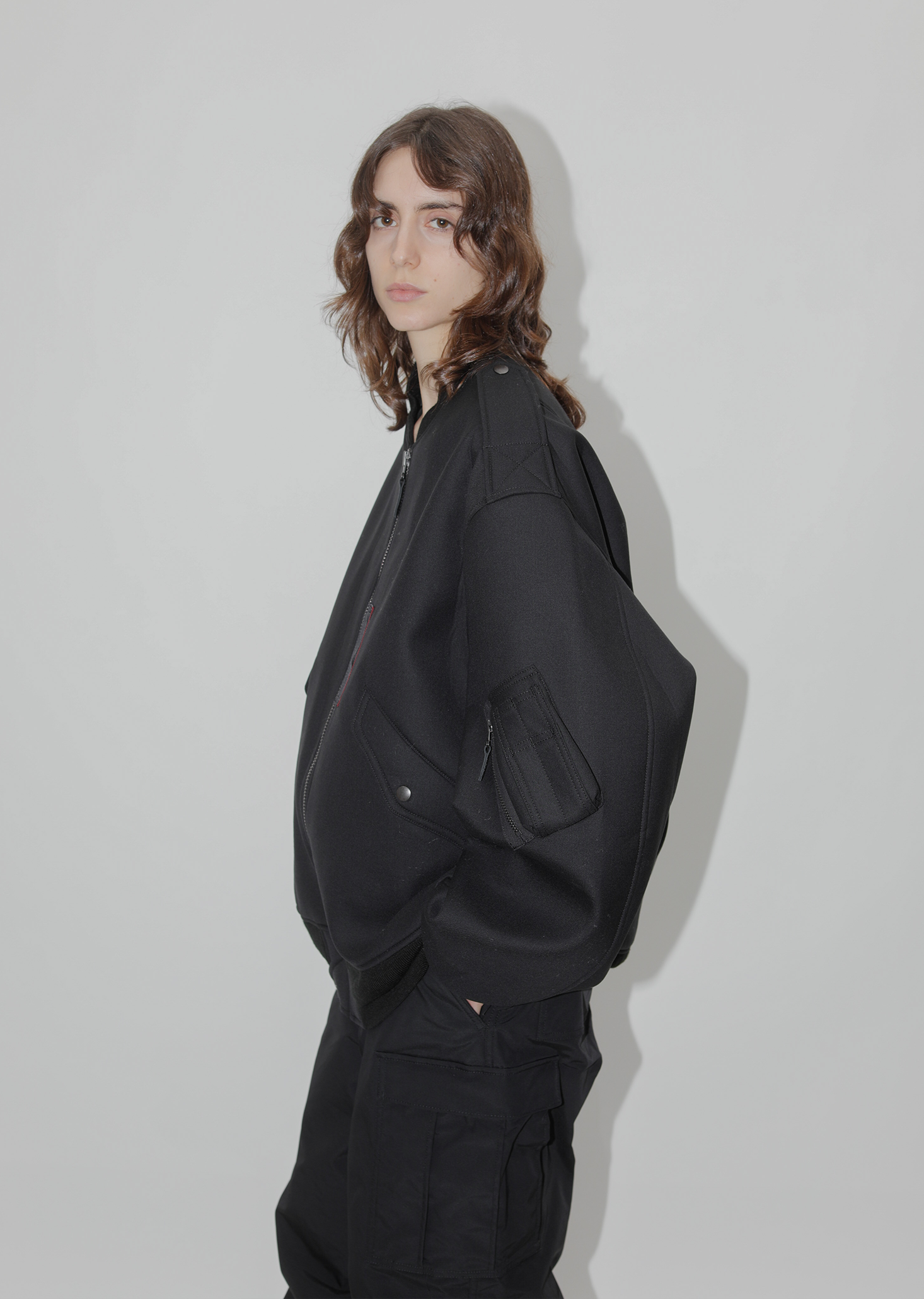 トレンチコート Jumbo Bomber Jacket Wool Serge Bonded Bomber – La Garçonne