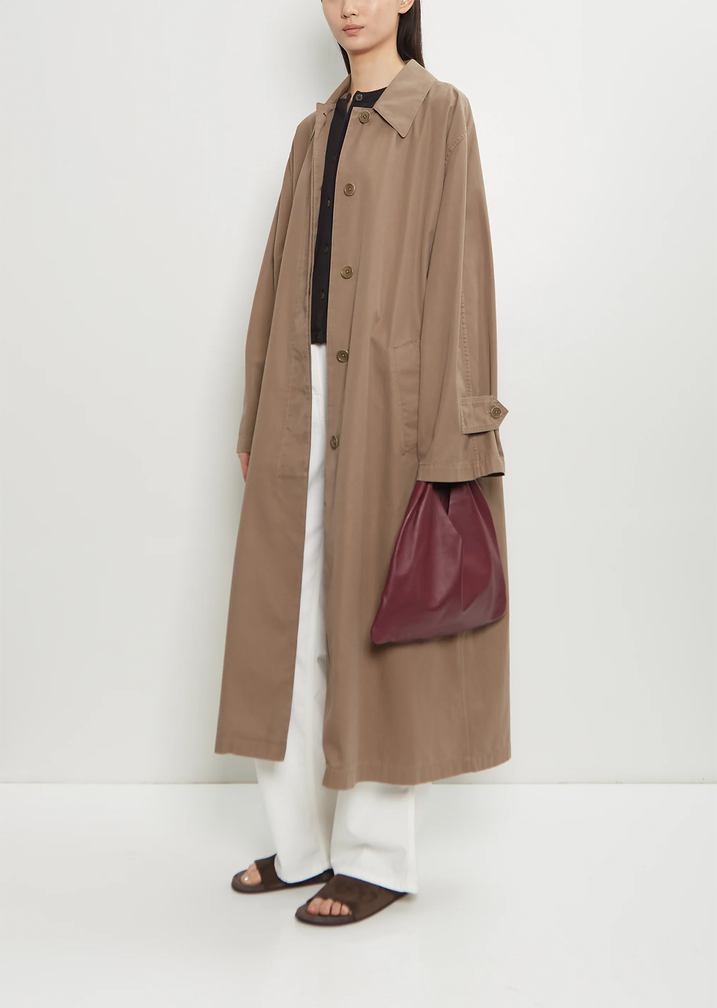 Leather Bindle, Small — Borgogna – La Garçonne Leather Bindle, Small — Borgogna – La Garçonne