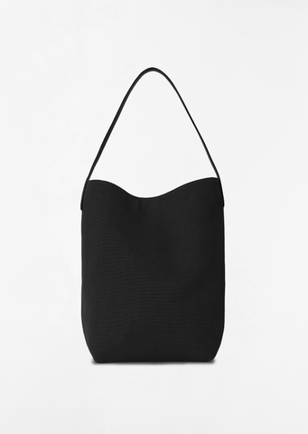 N/S Cotton Canvas Park Tote, Large — Black