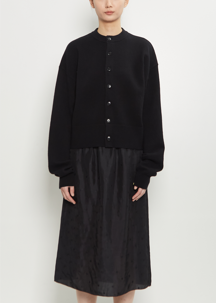 n°170 Chou Stretch Cashmere Cardigan — Raven