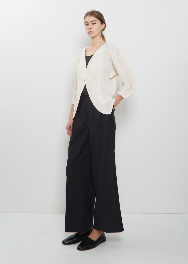 Leaf Pleats Cardigan