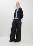 Poplin x Cotton Knit Cardigan