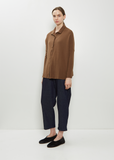 Heavy Jersey Polo Top — Chestnut