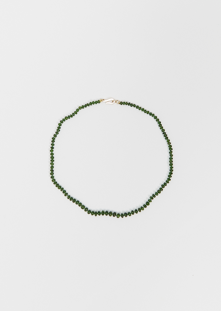 Chrome Diopside Beaded Necklace, 42cm