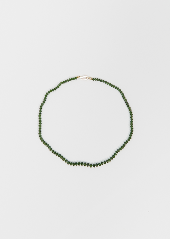 Chrome Diopside Beaded Necklace, 42cm