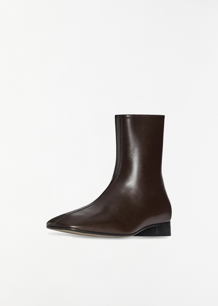 Cindy Leather Boot — Deep Brown